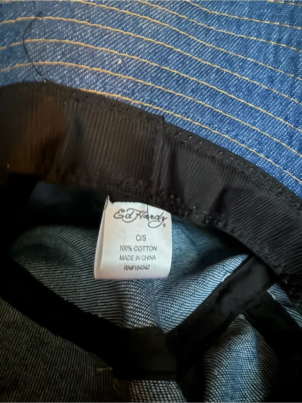 NWT Ed Hardy Denim Bucket Hat